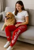 Damen Jogging-HOSE | Monte Carlo 592 Rot/Weiß XL Produktbild-Vorschau 7