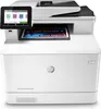 A white HP Color LaserJet Pro MFP M479fnw printer is shown from the front. Podgląd zdjęcia produktu