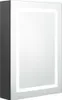 vidaXL LED zrcadlová skříňka do koupelny šedá 50x13x70 cm Náhled obrázku produktu 1