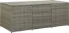 A long, rectangular storage box made of grey woven material, with three distinct lid sections. Voir les images du produit