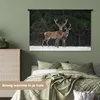 MuchoWow® Wandteppich Wandbehang Rotwild - Schnee - Wald Produktbild-Vorschau 4