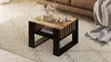 Couchtisch Mit Lamellen 55x55 Eiche/Schwarz Loft Produktbild-Vorschau 2