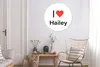MuchoWow® Rundes Wandbild - Runde Bilder Ich liebe - Hailey Produktbild-Vorschau 4