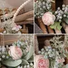 Omgoods -  di fiori artificiali con peonie e foglie verdi - Anteprima dell’immagine prodotto 5