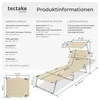 tectake® 2er Set Sonnenliege Chloé 4-stufig klappbar mit Produktbild-Vorschau 6