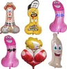Fóliový balón Willy Penis, ružový, smejúca sa tvár s Náhľad obrázku produktu 2