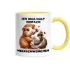 Ich mag halt einfach Meerschweinchen Tasse Gelb Haustier Produktbild-Vorschau 2