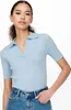 ONLY Geripptes Poloshirt Einfarbiges Kurzarm T-Shirt Produktbild-Vorschau 2