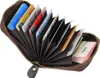 INF Portafoglio porta carte RFID Vera pelle Nero Anteprima dell’immagine prodotto 5