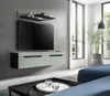 Canu TV Tisch 2 Klappentüren staubgrün, dunkelgrau. Produktbild-Vorschau 6