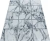 Kurzflor Teppich Wohnzimmer Silber 140x200 Rechteck Marmor Produktbild-Vorschau 1