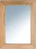 A rectangular mirror with a wooden frame. Produktbild-Vorschau