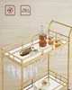 Chariot De Bar - Leobert - Doré - 86 X 38 X 90 Cm Voir les images du produit 5
