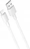 A white USB-A to Lightning cable is shown diagonally against a white background. Produktbild-Vorschau