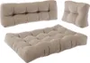 Vicco Palettenkissen Set Flocken, 120 x 80 cm 3 Teile, Sand Produktbild-Vorschau 7
