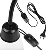 Close-up view of the base and flexible arm of a lamp, showing the power cord and switches. Produktbild-Vorschau