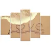 5-teiliges leinwandbild liebe im sand 100x70 cm Feeby beige Produktbild-Vorschau 3