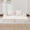 Schlafsofa Zweisitzer Cord Pouf Stauraum Getränkehalter 2 Produktbild-Vorschau 11