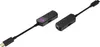 Two black audio adapters connected by a cable, with one adapter featuring a purple ROG logo. Podgląd zdjęcia produktu