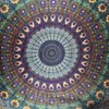 Baumwolltuch Mandala grün orange 100x100cm Halstuch Produktbild-Vorschau 3