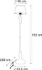 Lampa podłogowa z abażurem 45 cm czarna ze złotym wnętrzem Podgląd zdjęcia produktu 3