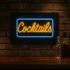 Blechschild Cocktails 20x30 cm Neonschrift Metallschild Bar Produktbild-Vorschau 4