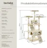 tectake® Arbre à chat Barney 170 cm avec 2 escaliers, 4 Voir les images du produit 5