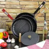 Ø24cm Grillpfanne Gusseisen mit Pressdeckel Induktion Produktbild-Vorschau 4