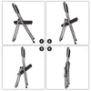 A collage of four images showing a folding chair from different angles. Produktbild-Vorschau
