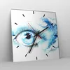Wanduhr - Quadrat - Glasuhr - Auge Blau Welle Mensch - Produktbild-Vorschau 4
