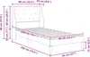 Estructura de cama con cabecero en gris claro, 90 x 200 cm, Vista previa de la imagen del producto 8