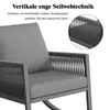Outdoor Schaukelstuhl mit Kreuzseil-Webtechnik, Produktbild-Vorschau 17
