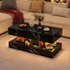 UnboxG Couchtisch 100x50 cm Schwarz in Marmoroptik mit Produktbild-Vorschau 6