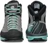 Zustiegsschuhe für Damen; Mescalito Mid GTX von Scarpa; graue und schwarze Farbe; hohe Schnürung; rutschfeste Sohle. Podgląd zdjęcia produktu