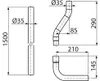 Spülrohrset Komfort für hochhängenden Spülkasten 35 mm x Produktbild-Vorschau 1