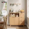 WOLTU Sideboard, Küchenschrank, aus Holzwerkstoff, 90x80x35 Produktbild-Vorschau 2