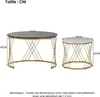MODFU Table Basse - Ensemble 2 Tables Rondes Gigogne MDF Voir les images du produit 4