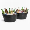 Relaxdays Sektkühler, 2er Set, Metall, 24 l, Flaschenkühler Produktbild-Vorschau 1
