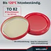 WELLGRO 50x Einmachdeckel TO82 - rot - Twist-Off-Deckel Produktbild-Vorschau 3