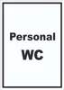 Personal WC Schild mit Text hochkant A4 Rückseite Produktbild-Vorschau 1