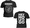Maglietta Ramones Hey Ho (fronte e retro) nera taglia XL Anteprima dell’immagine prodotto 2