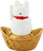 Glückskatze - Maneki-neko - Winkekatze Solar - ovaler Produktbild-Vorschau 3