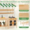 COSTWAY Matschküche Kinder Outdoor, Kinderküche Tannenholz Produktbild-Vorschau 8