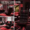 ML-Design Gaming Bodenstuhl Schwarz-Rot, verstellbare Produktbild-Vorschau 6