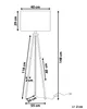 BELIANI Stehlampe Gold und Weiß Metall 148 cm runder Produktbild-Vorschau 7