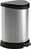 A silver and black pedal bin is shown against a white background. Produktbild-Vorschau