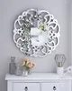 BELIANI Wandspiegel Silber MDF-Platte Glas Rund 70 cm Produktbild-Vorschau 4
