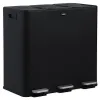 CASABEL Poubelle Tri Sélectif 3x20L, Acier Inox Noir, Voir les images du produit 1