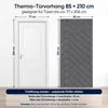 Türvorhang blickdicht Grau Thermovorhang mit Produktbild-Vorschau 10