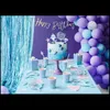 Kuchen Topper Narwal 10-15,5cm blau irisierend 4er Set Produktbild-Vorschau 7